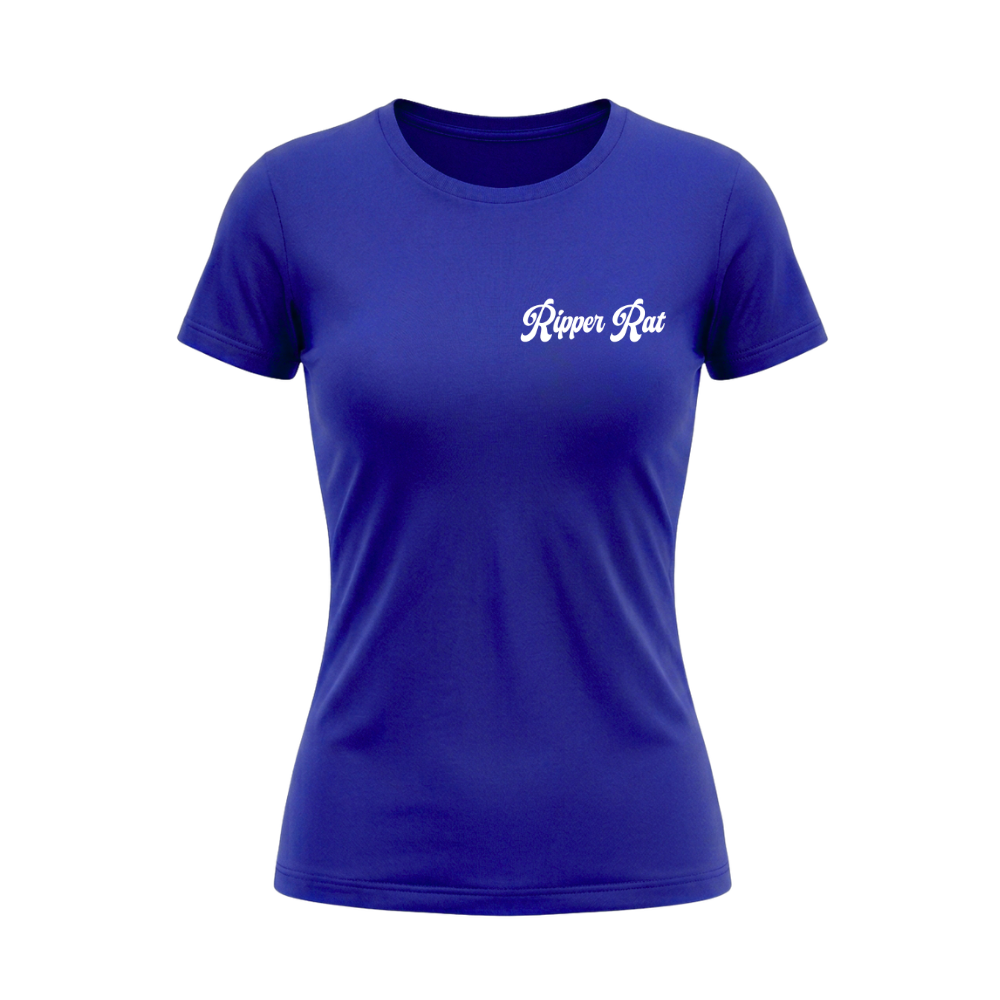 Ripper Rat Surfer Royal Blue Tee - Women