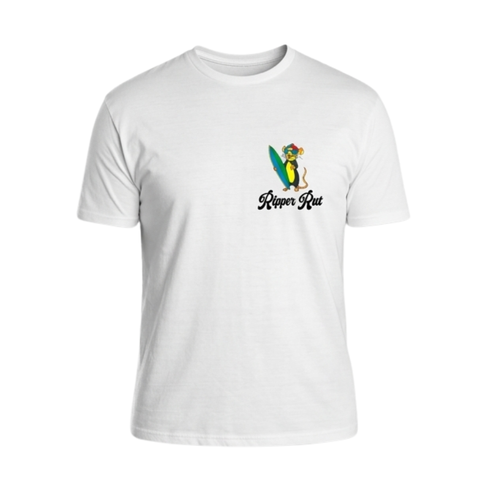 Ripper Rat Surfer White Tee - Men