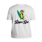 Black Surf Rat White Tee w/ Black Text - Men
