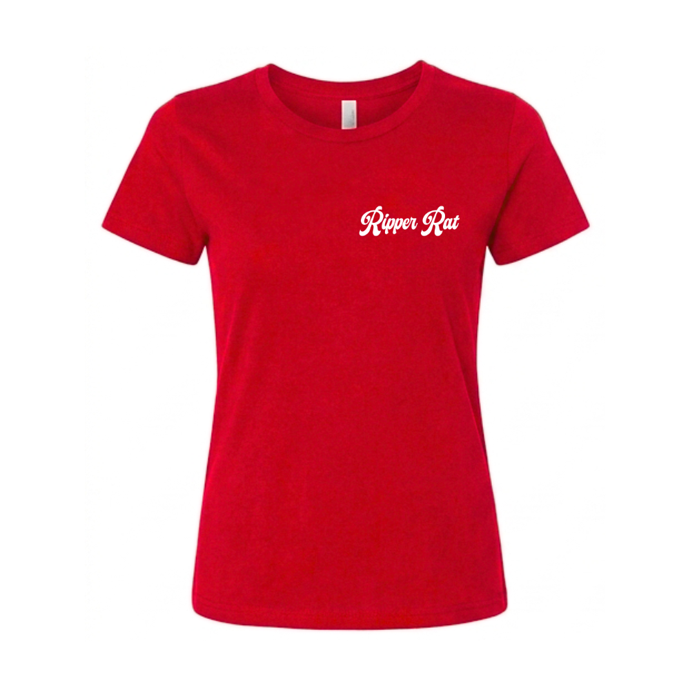 Ripper Rat Surfer Red Tee - Women