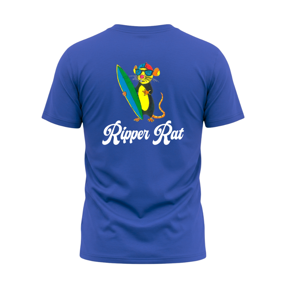 Ripper Rat Surfer Blue Tee - Men
