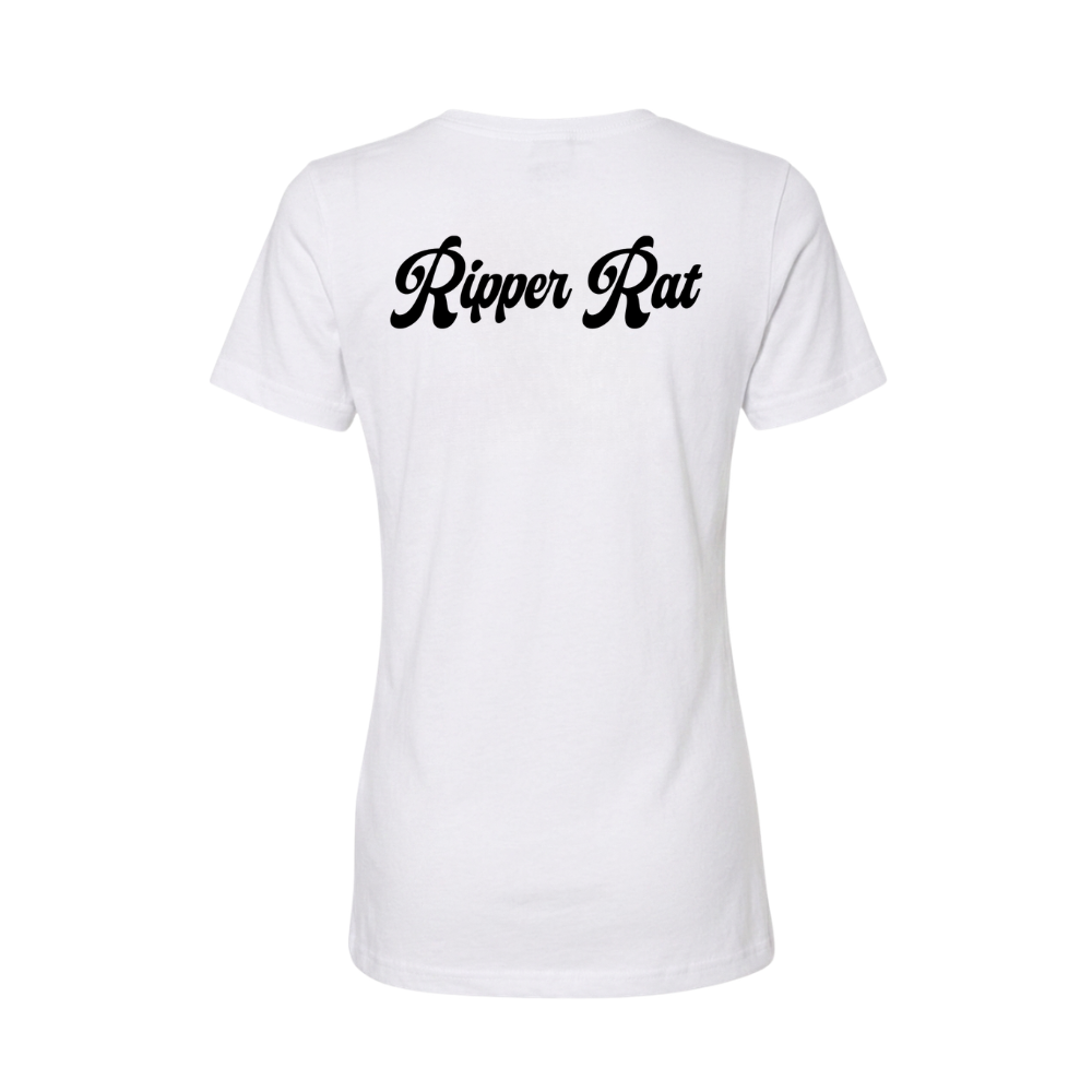Ripper Rat Surfer White Tee - Women