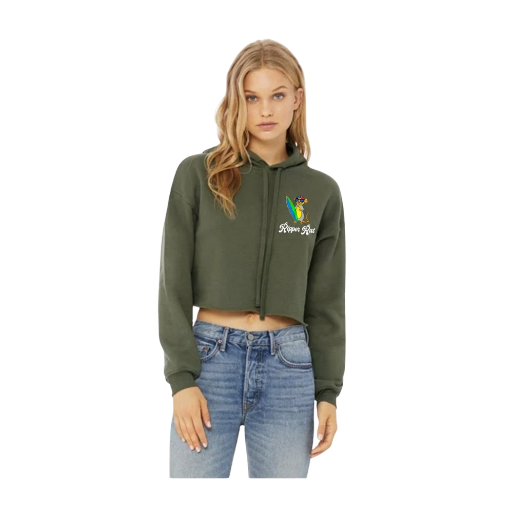 Ripper Rat Olive Hoodie - Women