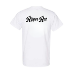 Black Surf Rat Lg. Logo Front w/ Black Text White Tee - Men