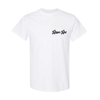 Black Text Only Front Lg. Black Surf Rat w/ Black Text Back White Tee - Men