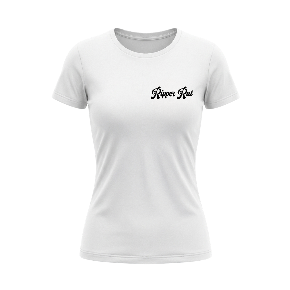 Ripper Rat Surfer White Tee - Women