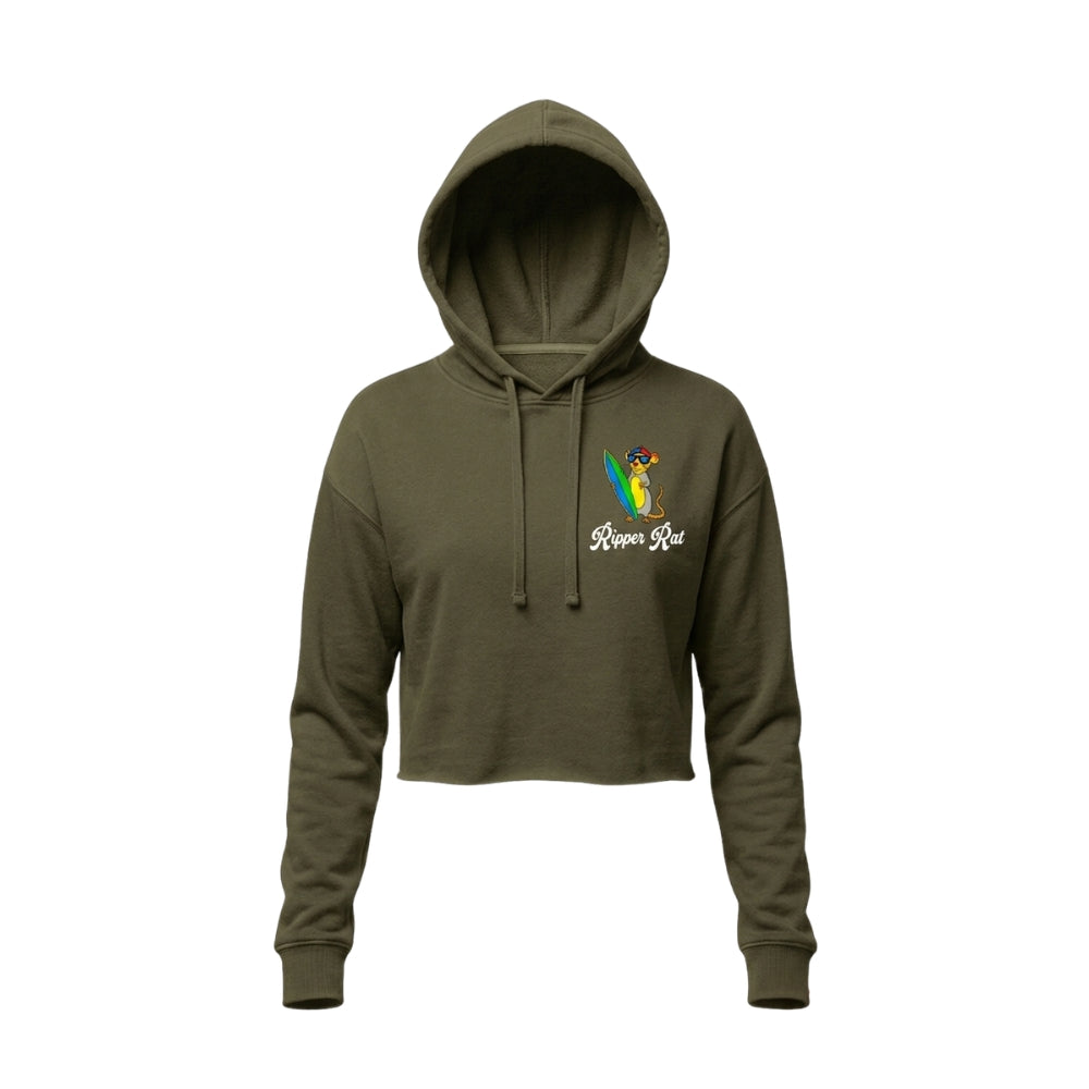 Ripper Rat Olive Hoodie - Women