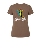 Black Surf Rat w/ White Text Vintage Brown - Women