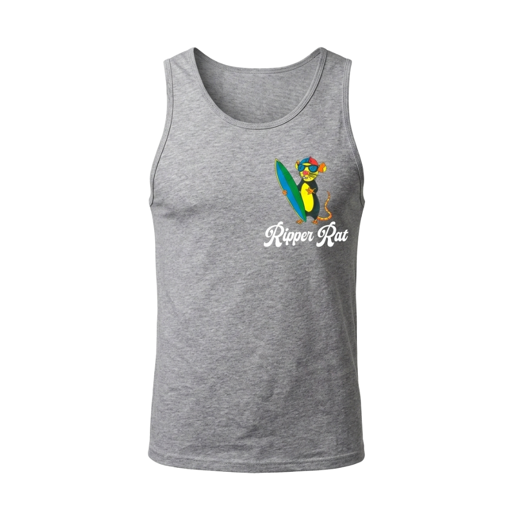 Ripper Rat Surfer Tank Top Gray - Men