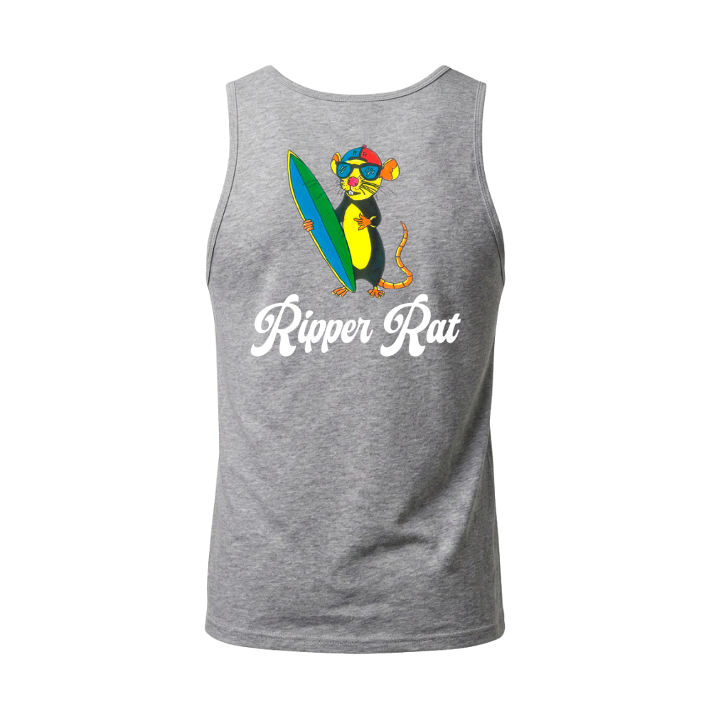 Ripper Rat Surfer Tank Top Gray - Men