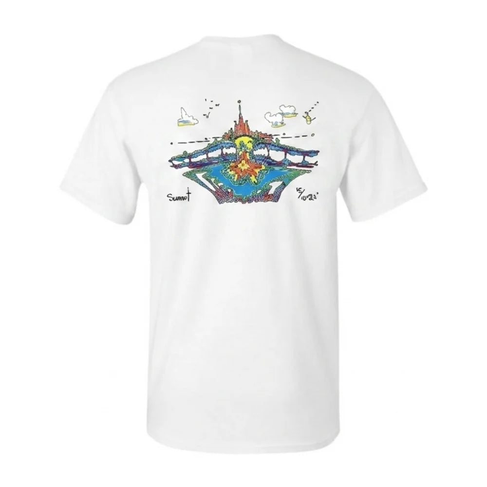 Wave Collection Sunset - Men White T-Shirt