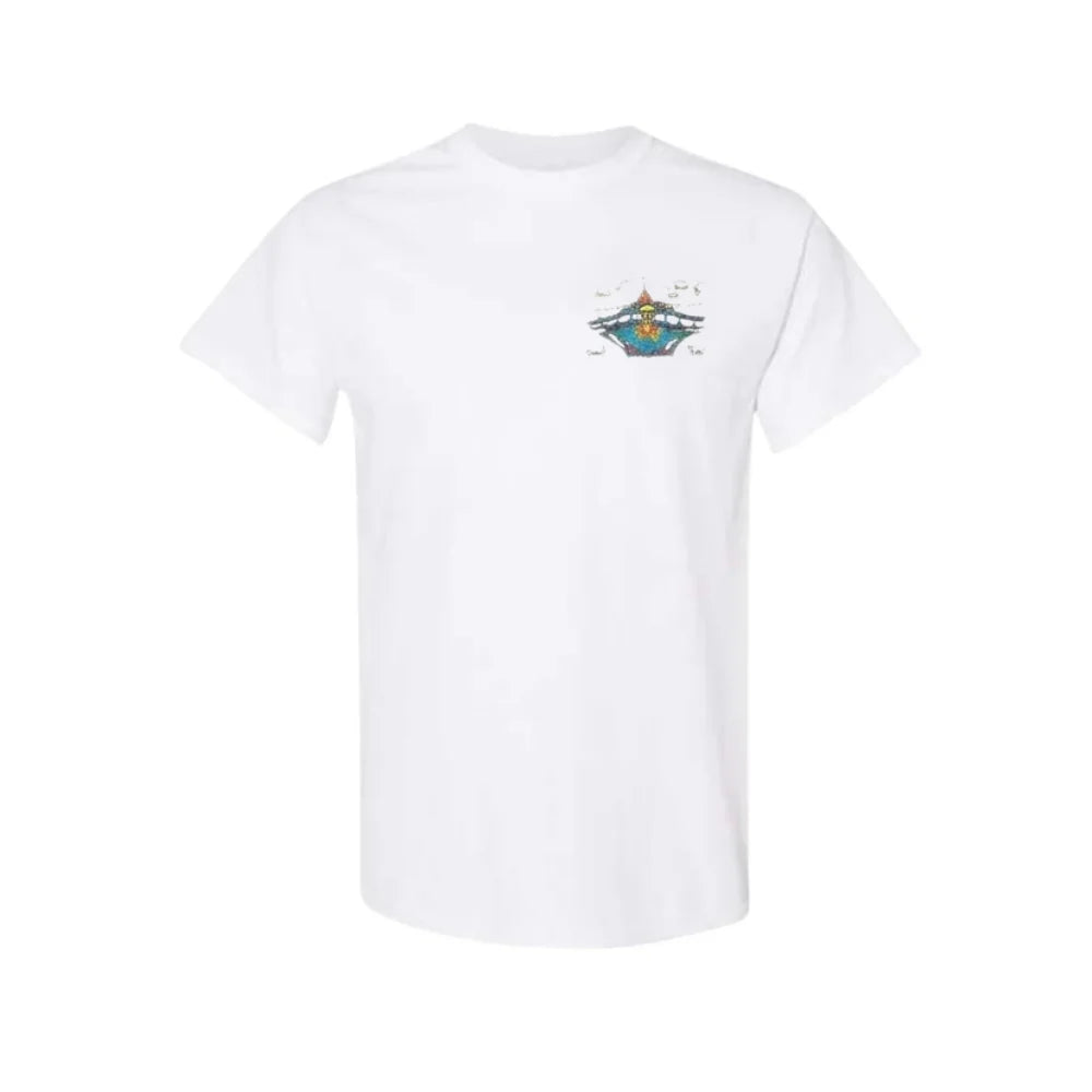 Wave Collection Sunset - Men White T-Shirt