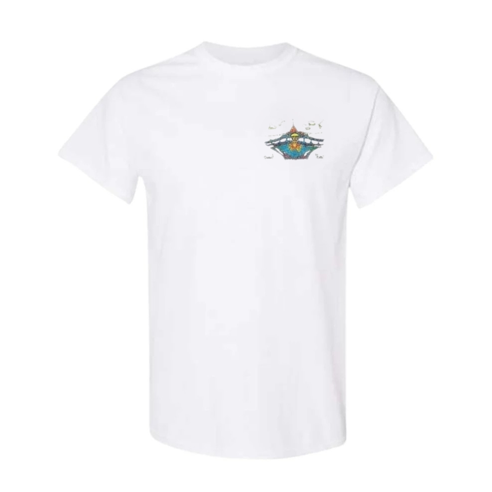 Men White Summer Wave T-shirt - Colored