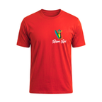 Black Surf Rat Red Tee w/ White Text - Men