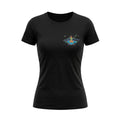 Women Black Summer Wave T-shirt - Colored Logo